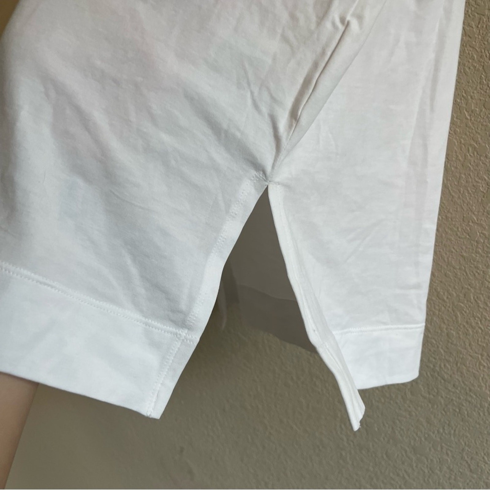 NWT Maritime College Cropped Boxy White Short Sleeve Pocket Tee Womens Small