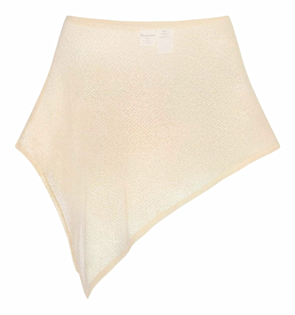 No Boundaries Women’s XL/XXL Beige Solid Knit Boat Neck Asymmetrical Poncho Top