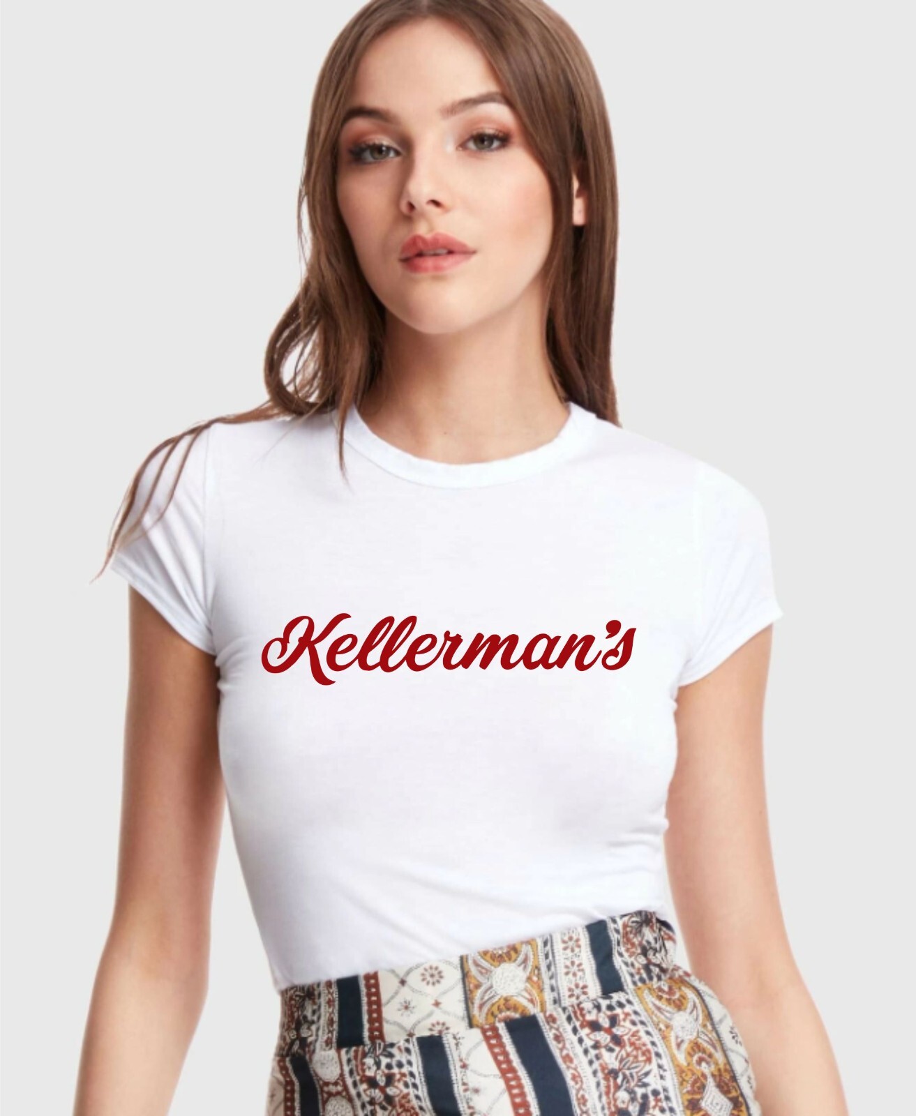 Womens Kellermans T-Shirt Music Holiday 80s Movie Retro Gift Fancy Dress Dirty