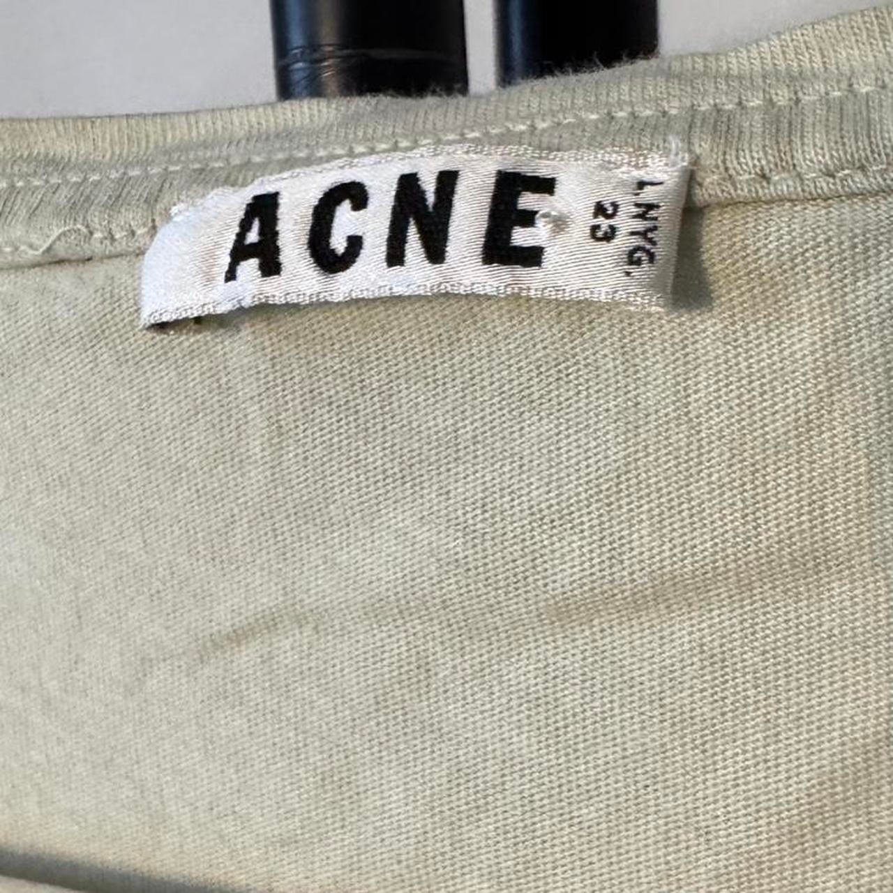 ACNE Studios NYC Very light green cotton scoop neck tee.