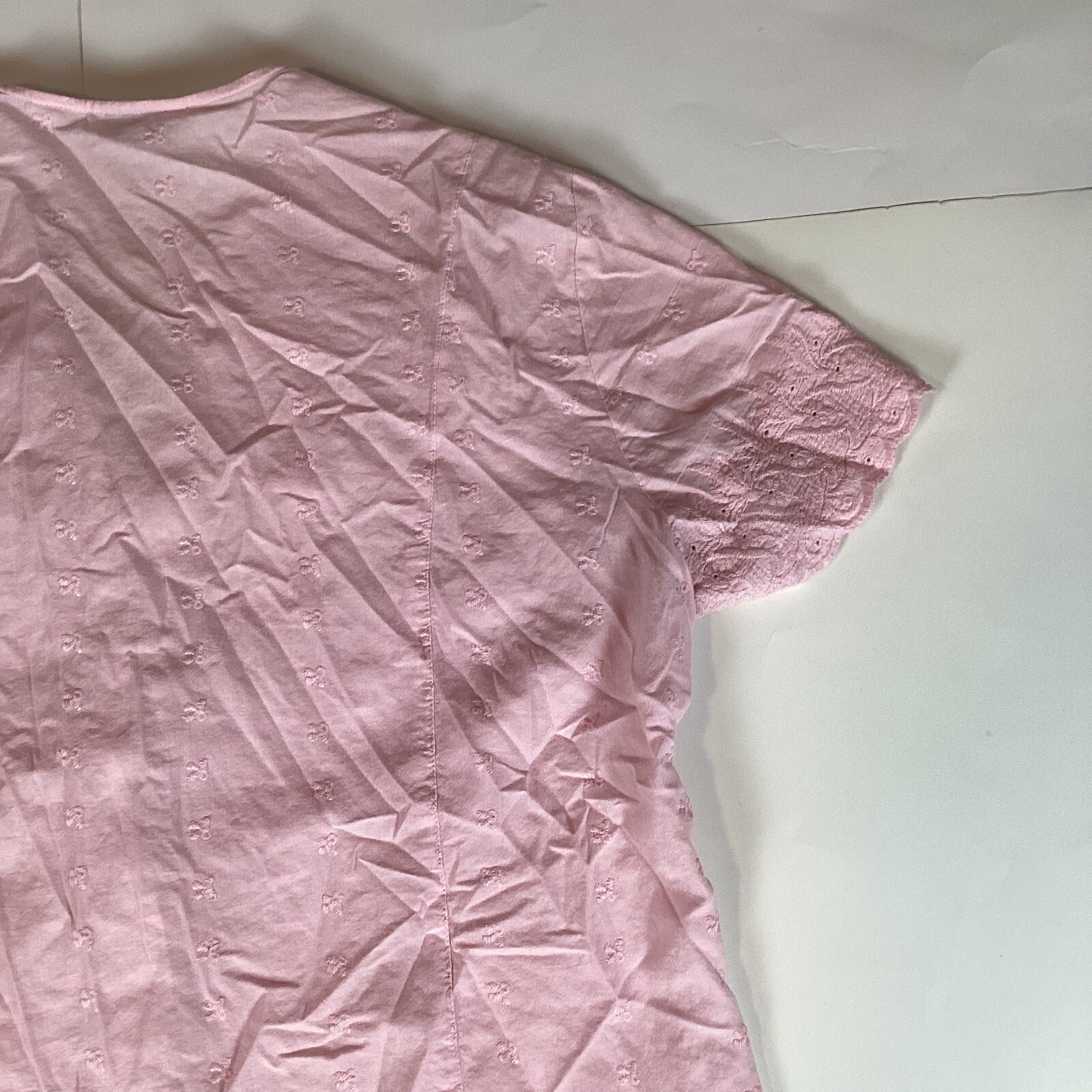 Claudia Richard Womens Blouse Button Up Shirt Top Size Large Stretch Comfort