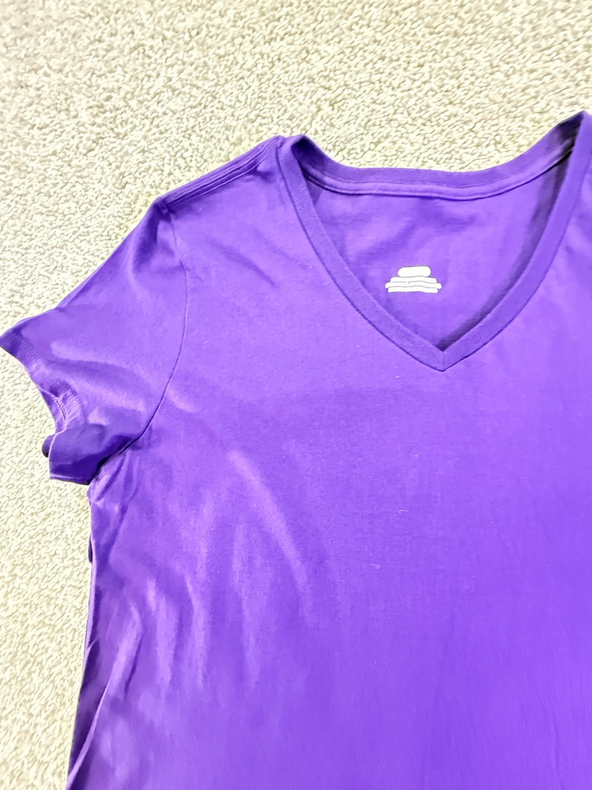 Fanatics Women’s Purple 100% Cotton Shirt Short Sleeve V Neck XL