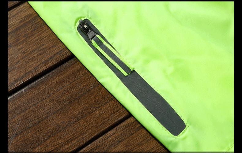 Men’s waterproof raincoat hooded breathable lightweight windbreaker jacket-