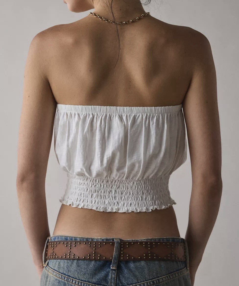 Urban Outfitters Maris Tube Top White Strapless 100% Cotton BO5485