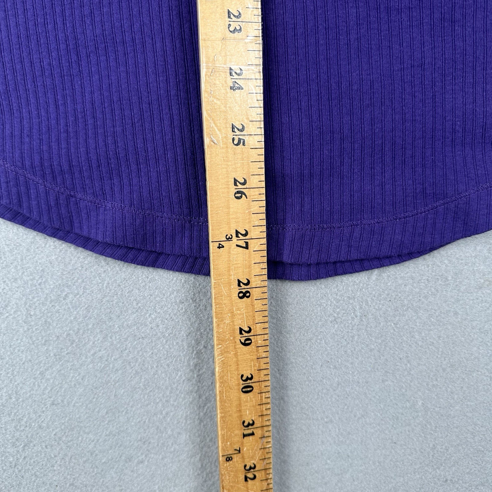 Y2K Aeropostale Ribbed Henley Short Sleeve Shirt Women’s 2XL Purple Stretch Aero
