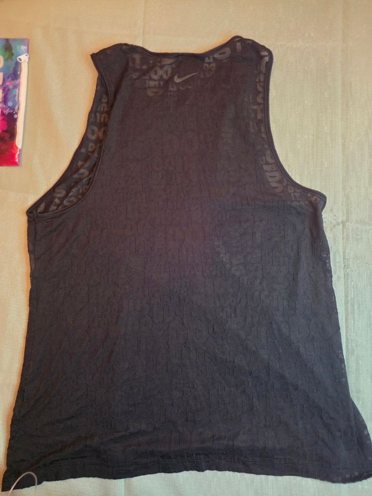 Sheer Black “Just Do It” Tank Top S