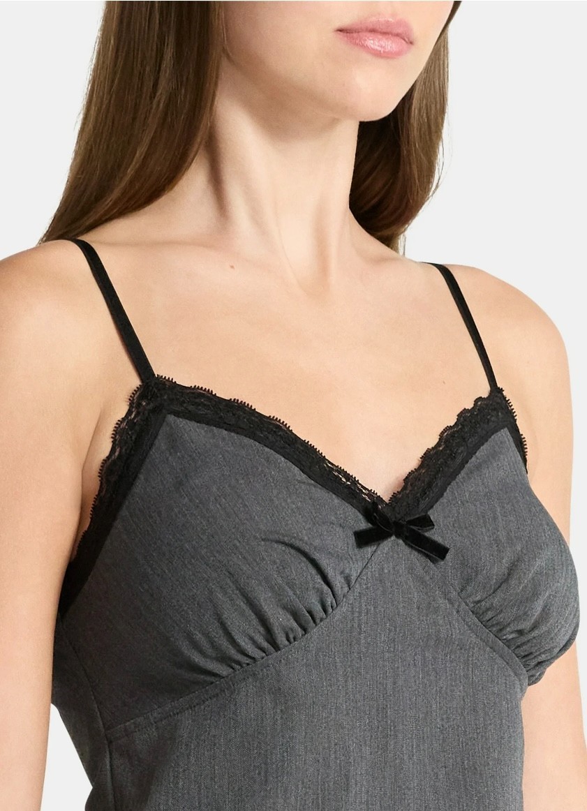 No Boundaries Women’s Size XL Charcoal Sweetheart Tank Top Adjustable Straps New