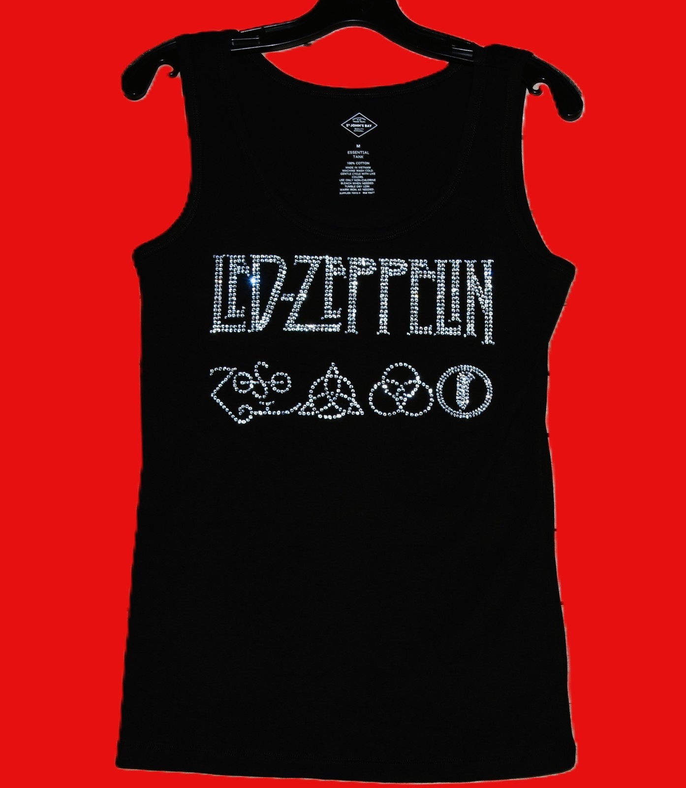 Led Zeppelin rhinestone bling shirt or tank XS S M L XL XXL 1X 2X 3X 4X 5X