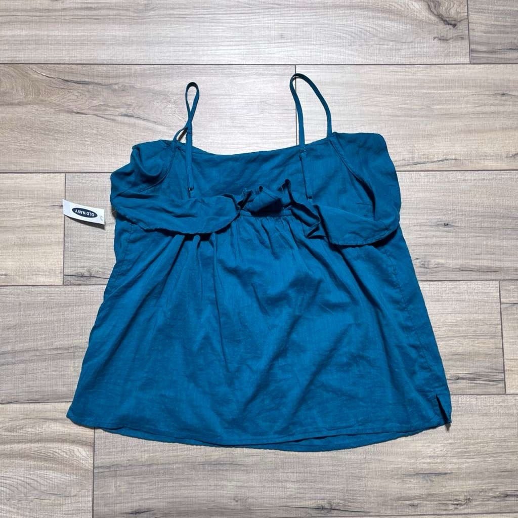 Old Navy Womens Cami Tank Top Size Large Dark Teal Adjustable Straps