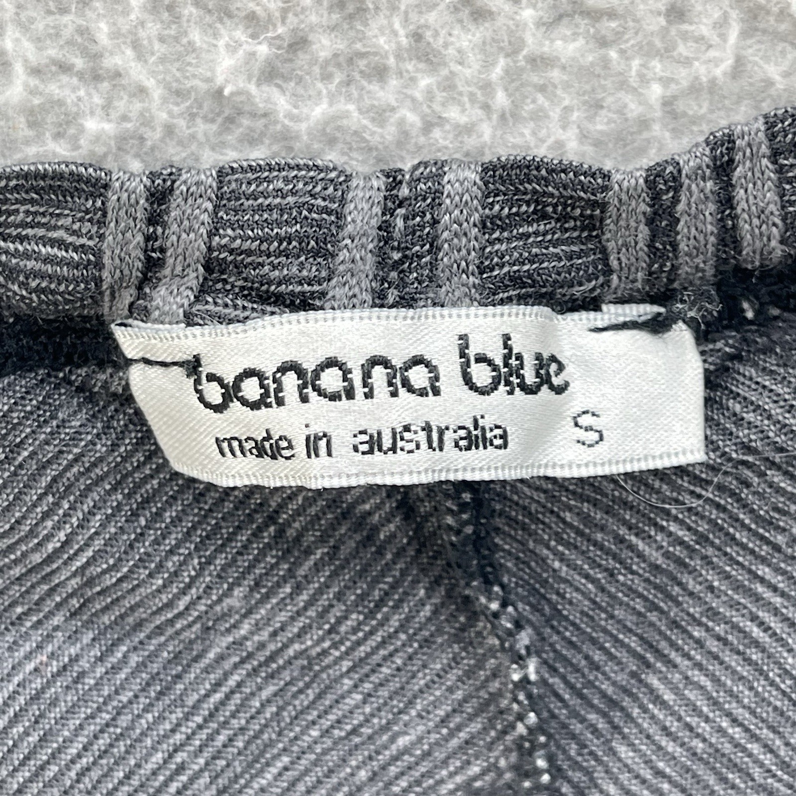 Banana Blue Made In Australia Tunic Top Women Small Grey Wool Nylon Lagenlook