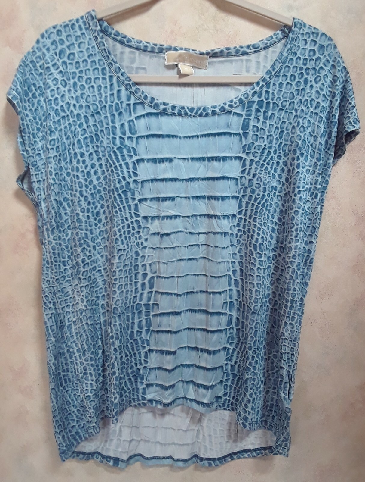 NWT LADIES MICHAEL KORS S OR M COOL BLUE PULL OVER TOP MSRP 59.50