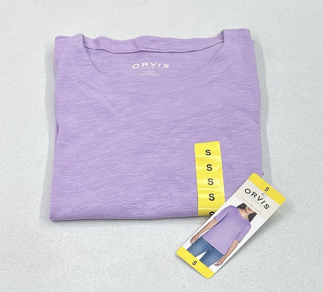 Orvis women’s Classic Collection Crew Neck T-Shirt, Purple, Size S