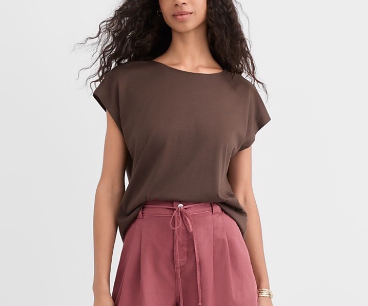 Loft Women’s Brown Modern Wedge T-Shirt- Size XXL