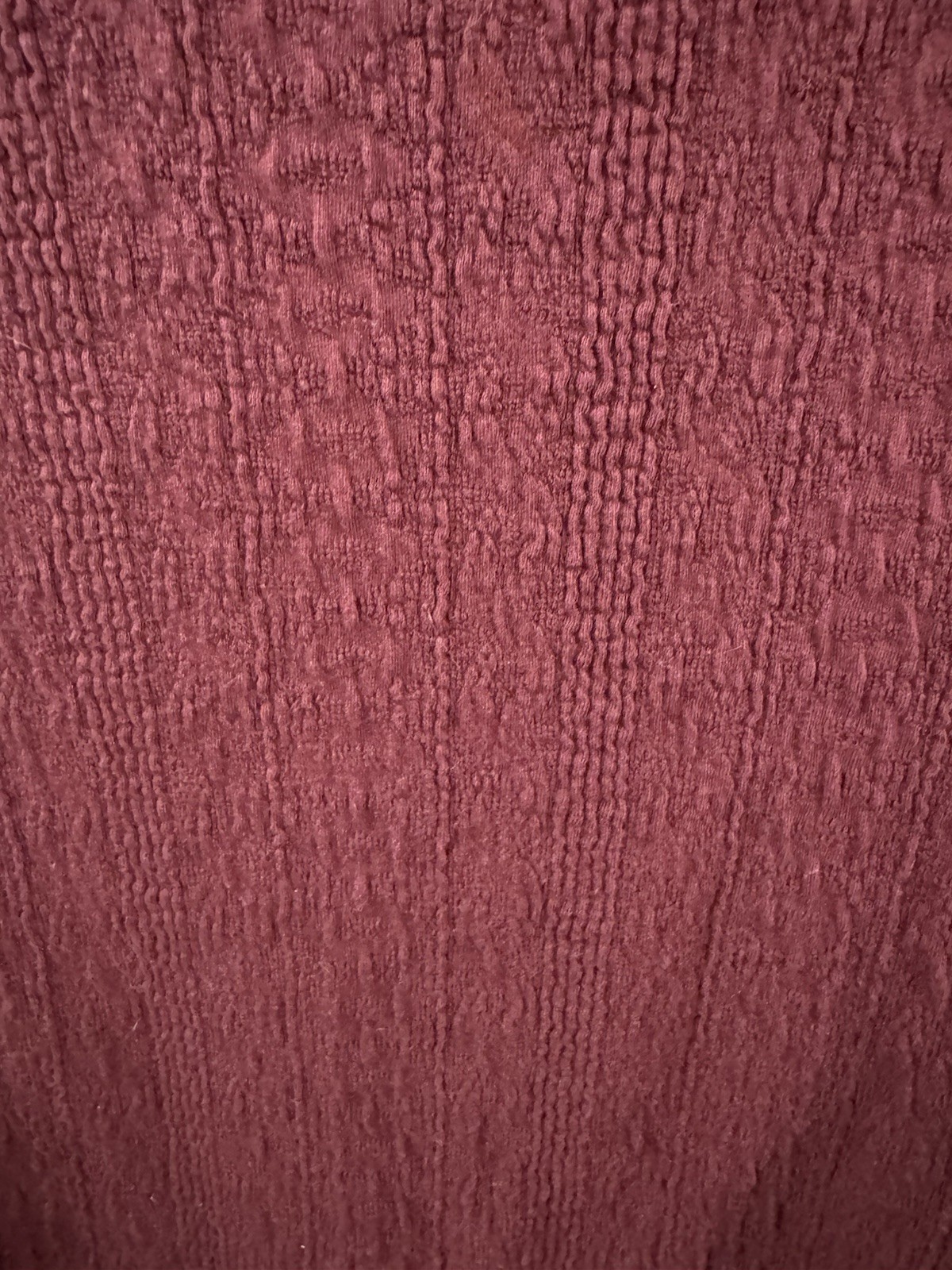WINE COLORED TEXTURED BLOUSE-LIGHTWEIGHT KNIT FABRIC-LOFT BRAND-SIZE XL-STRETCHY