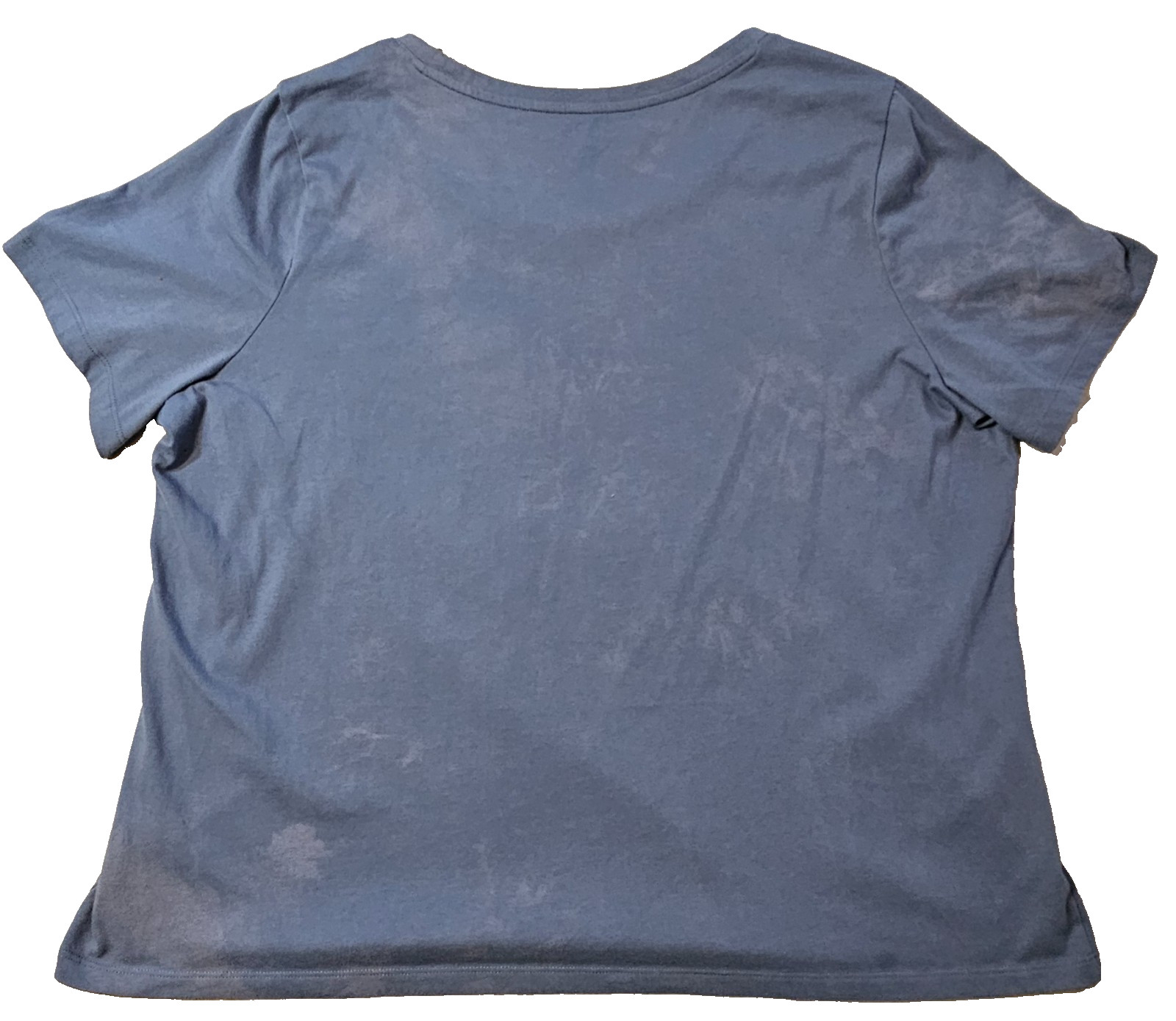 Coral Bay Women’s 1X Blue Palm Tree Tee Embroidered Sparkle Beaded Cloud Print