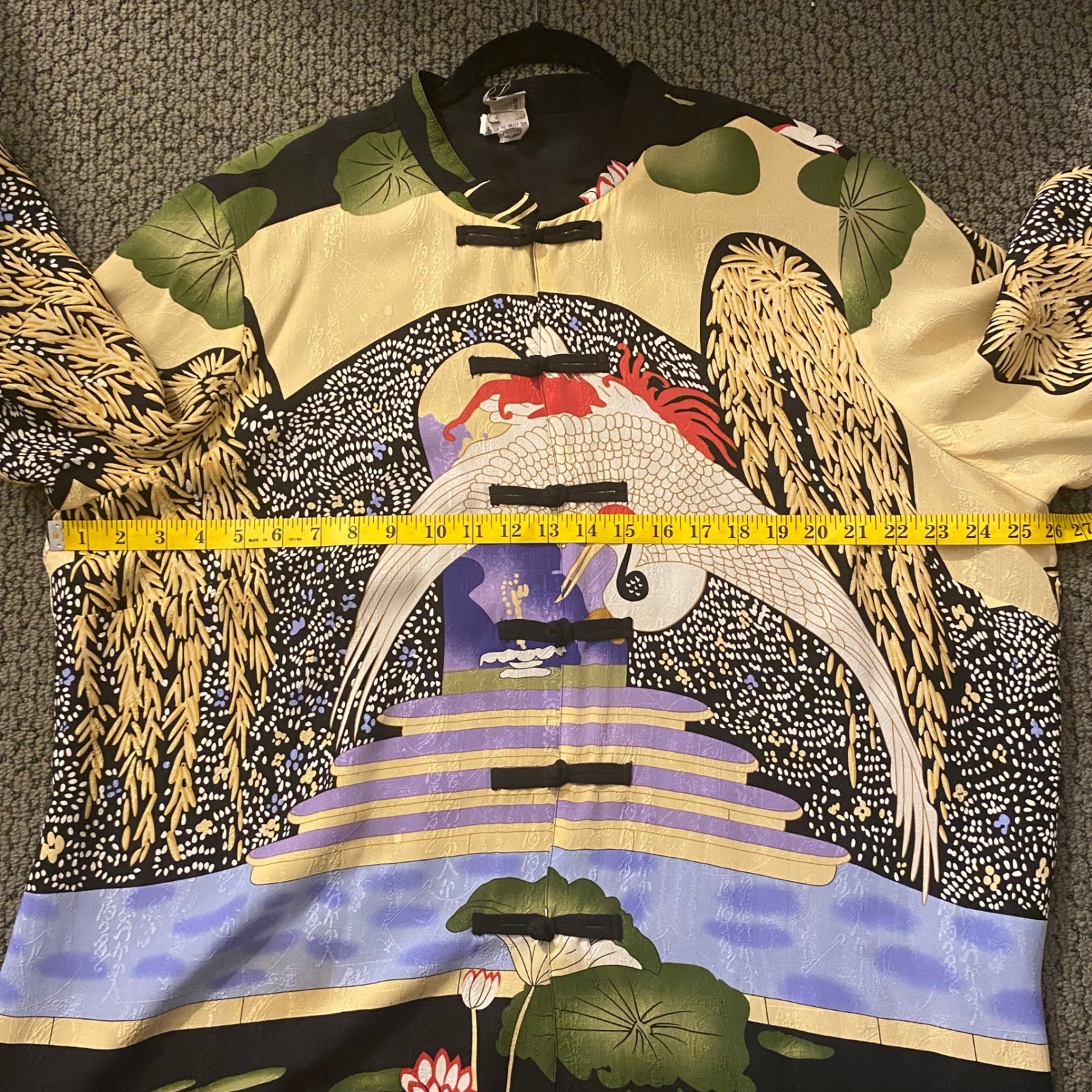 CITRON SANTA MONICA 100% Silk Reversible Kimono Jacket 2X Multicolor Art To Wear