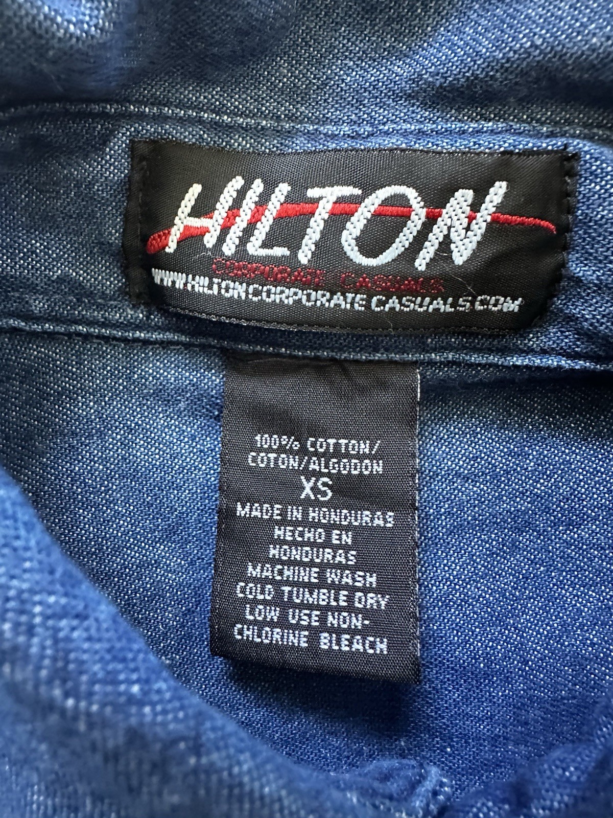 Hilton Corporate Casuals Panda Express Gourmet Denim Shirt In Adult Size XS