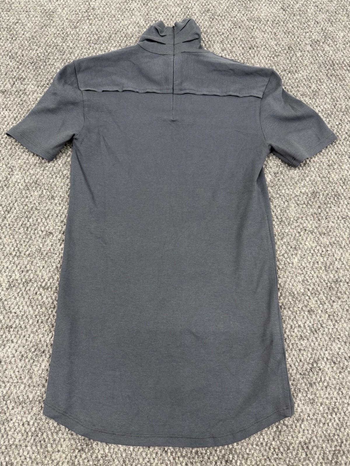 Brunello Cucinelli Women’s Large Navy Blue Studded Shoulders Mock Neck Top Shirt
