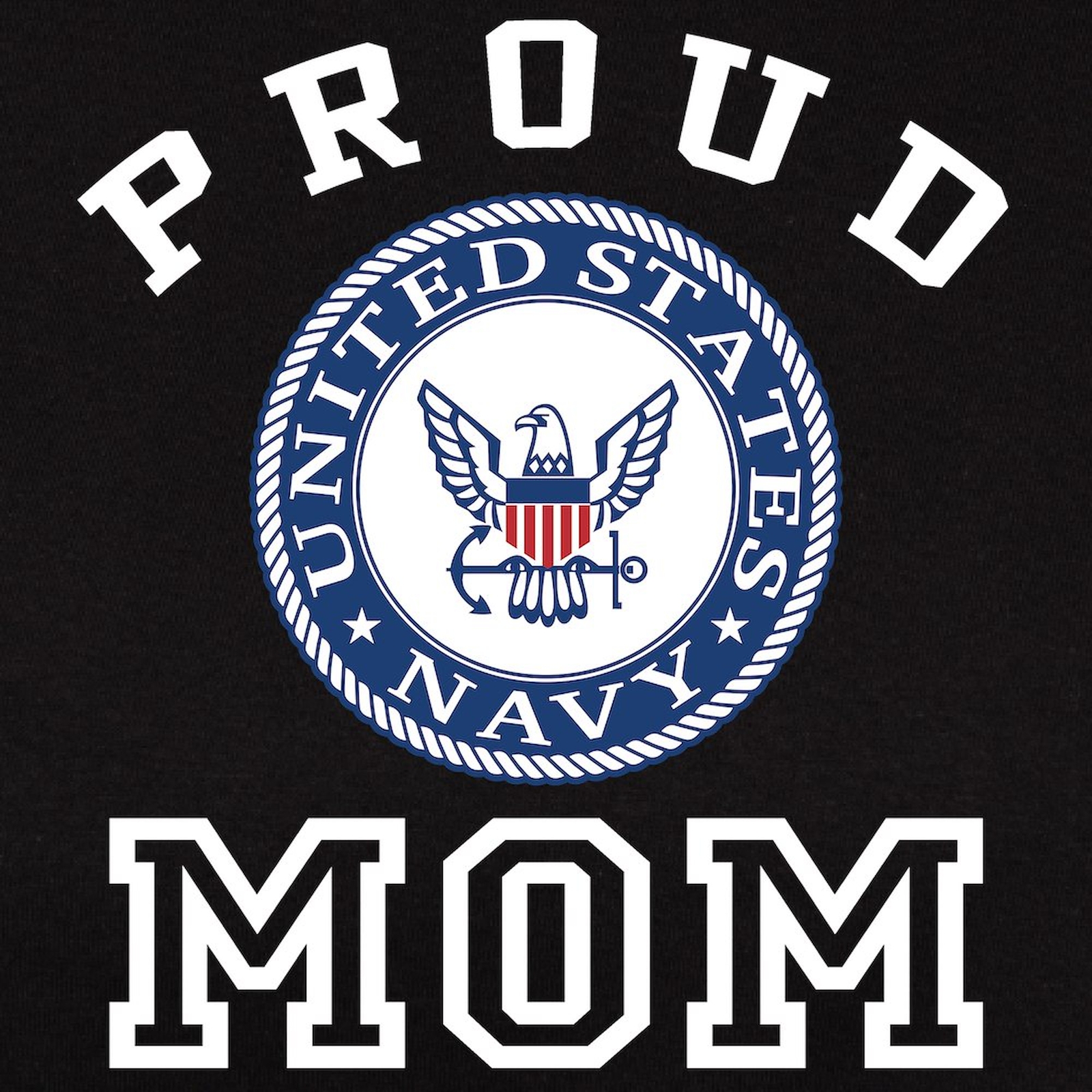 CafePress Proud US Navy Mom Women’s Dark T Shirt Womens T-Shirt (19995102)