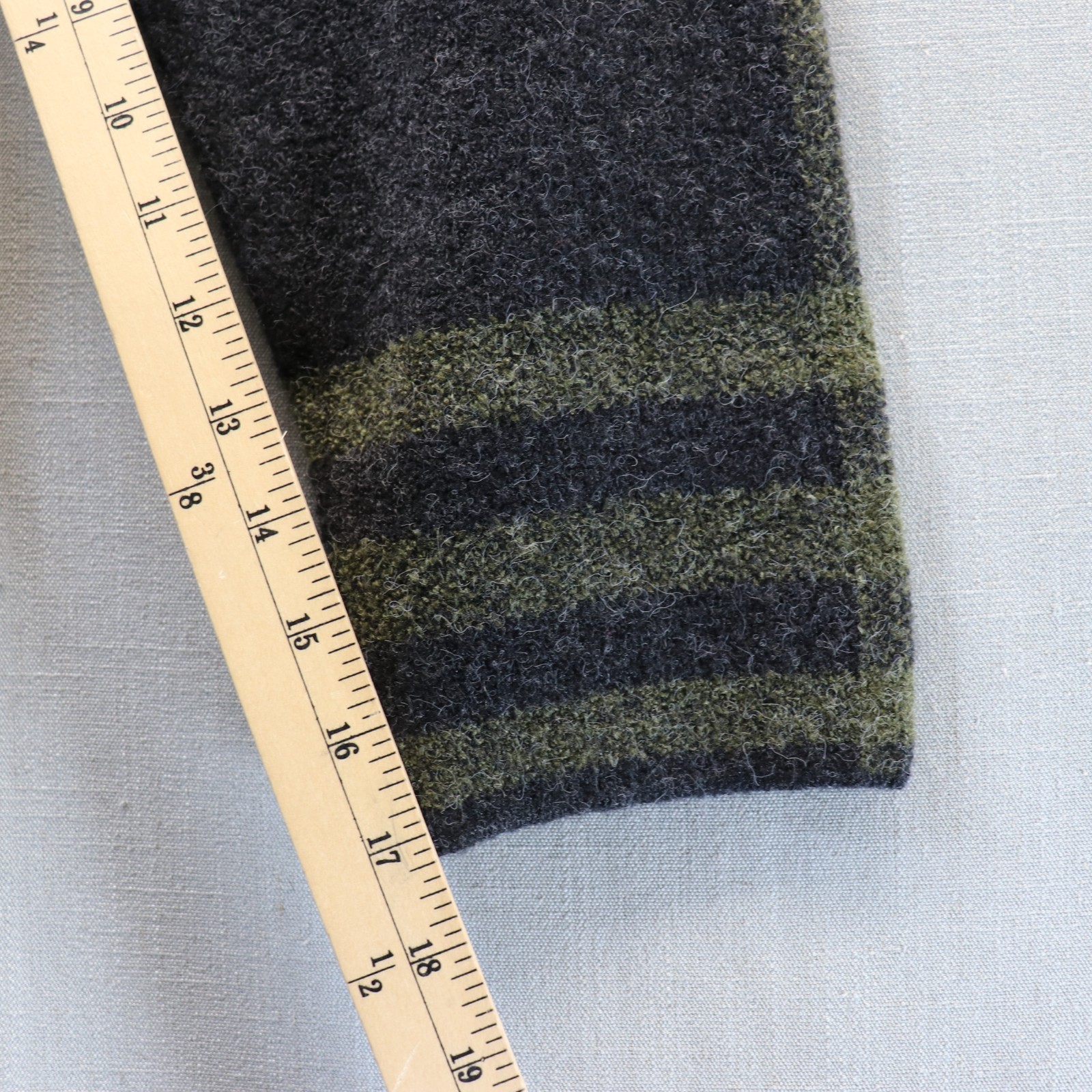 J Jill Wool Blend Open Front Cardigan Coat Maxi Plaid Green Black XLT NWT