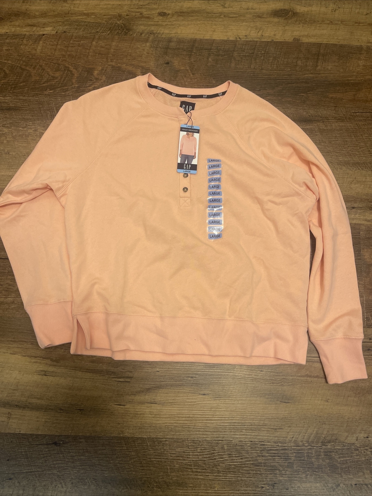 GAP Women’s Long Sleeve Sweatshirt Large English Manor NWT Orange