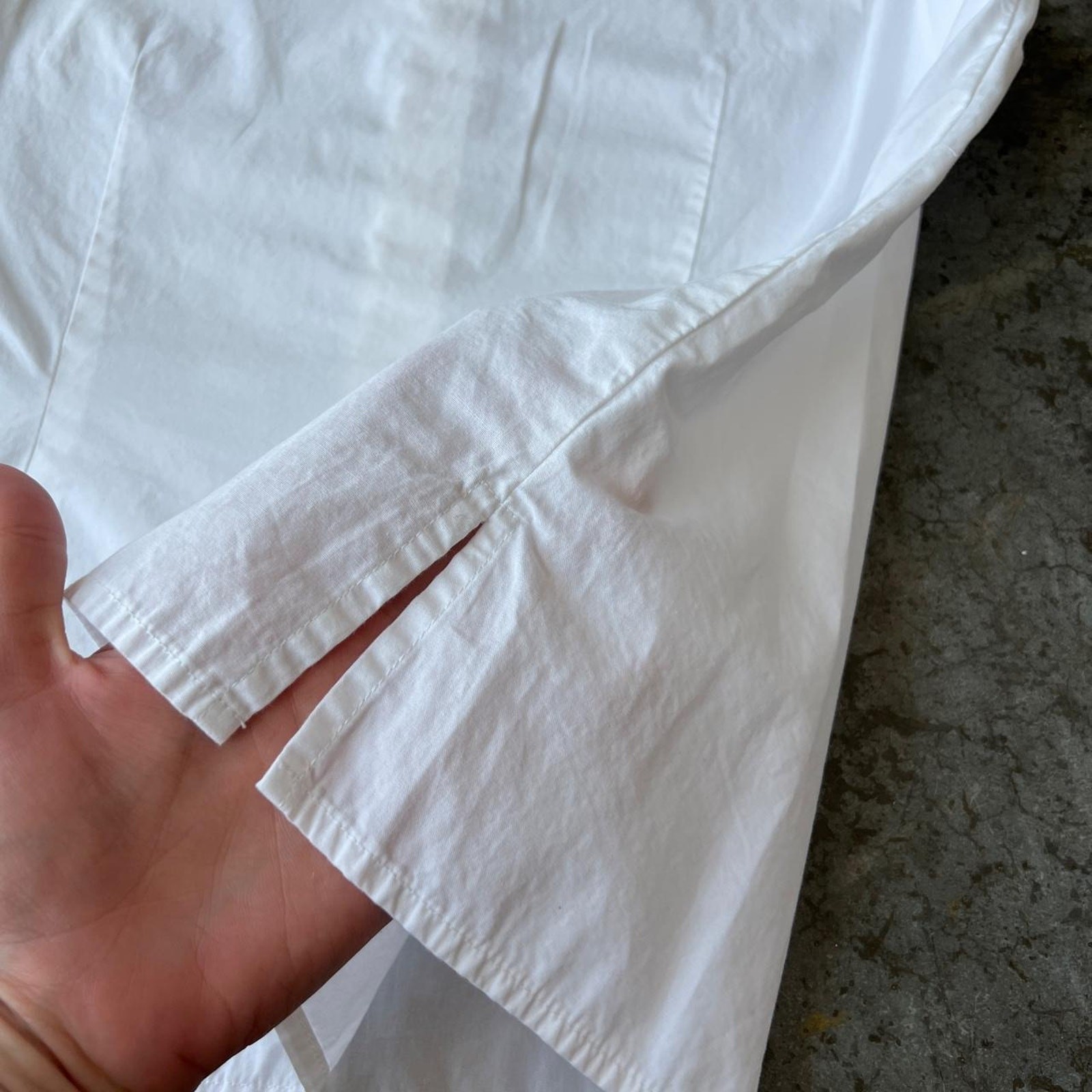 Vintage GAP Shirt Womens Large White Sleeveless Button Down 100% Cotton 90s Top