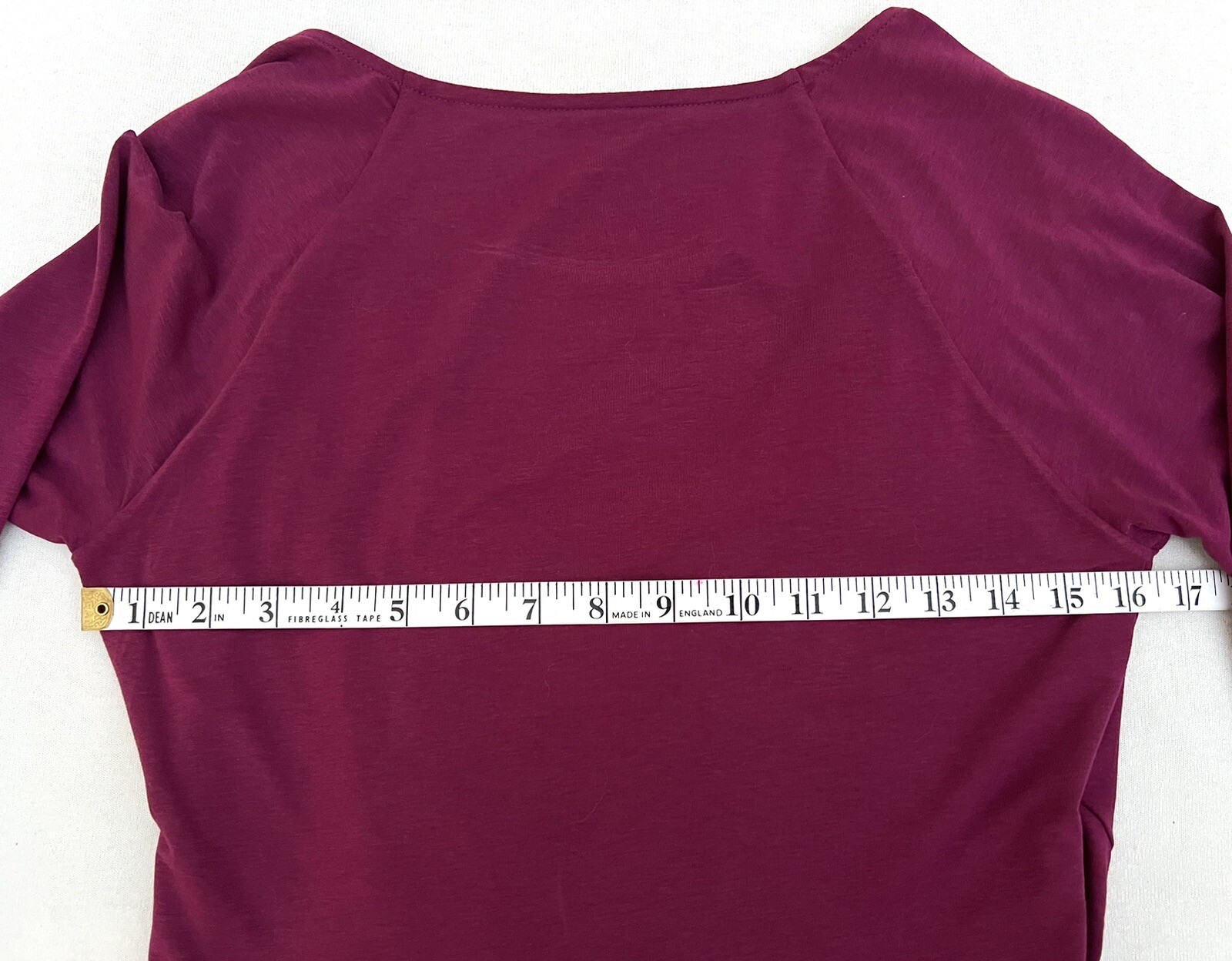 Garnet Hill Maroon Blouson Mock Wrap Jersey Knit Top Blouse Women’s Sz Small