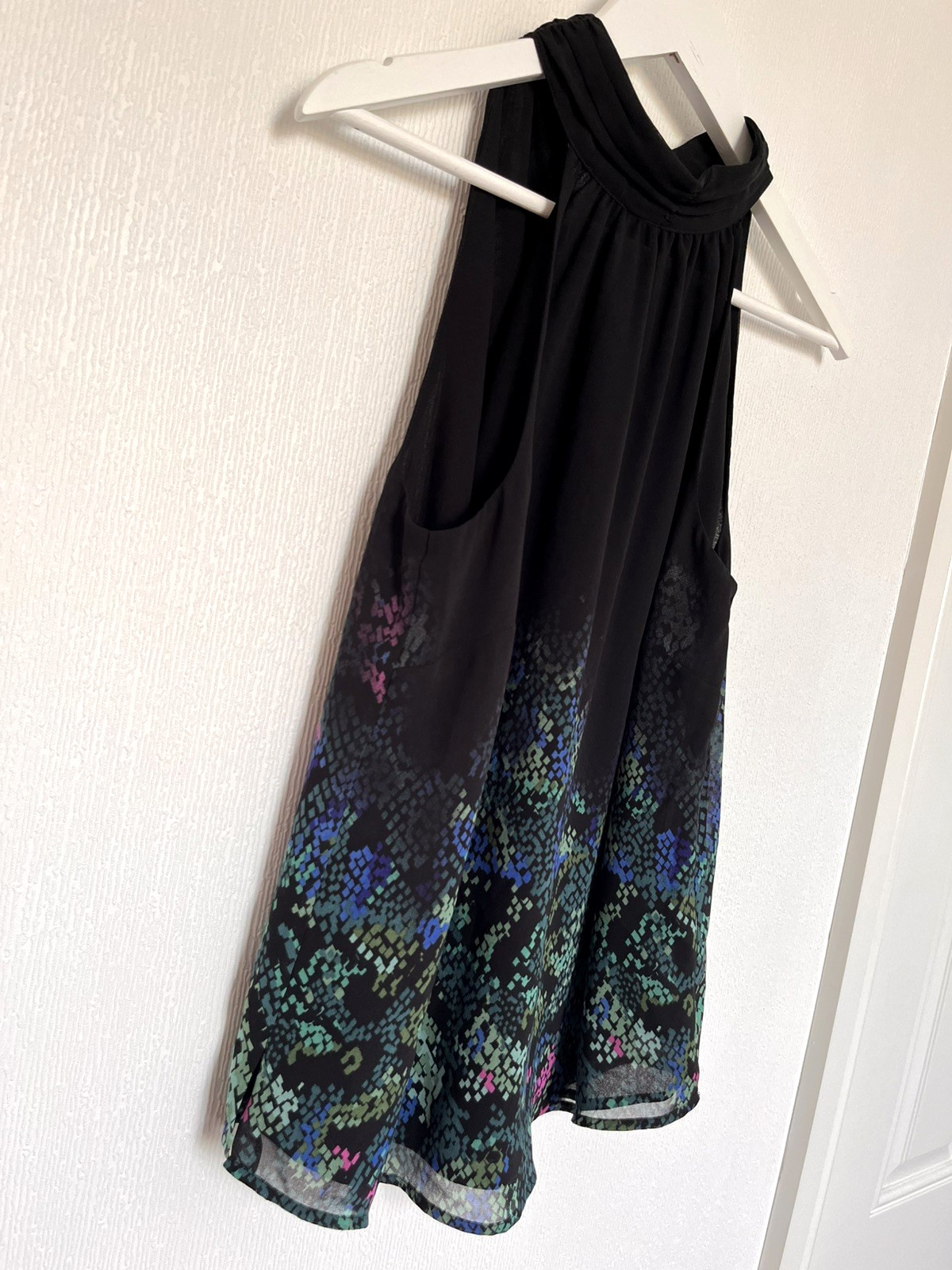 MINT VELVET ELEGANT OMBRE SNAKE PRINT LUXE FEEL CHIFFON HALTER UK SIZE 10