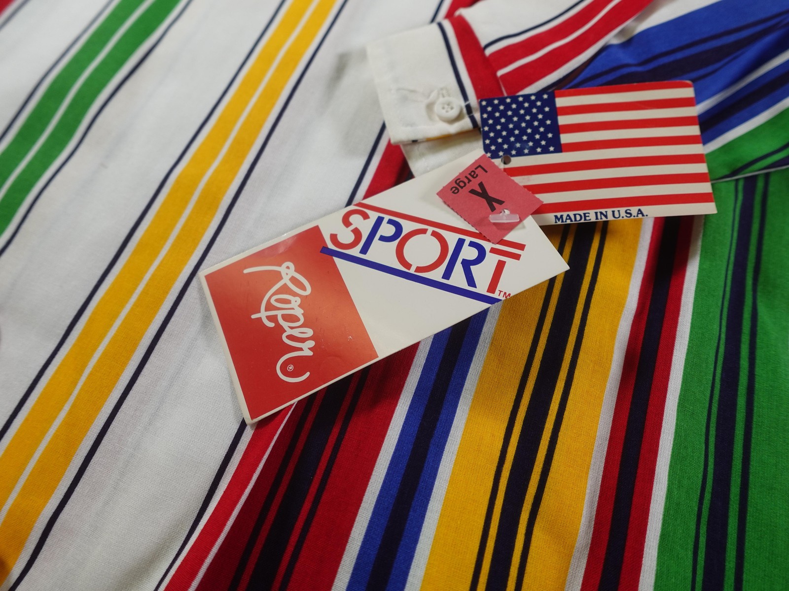 Vintage Roper Western Shirt Women XL Multicolor Striped Cowgirl Rodeo Ranch 90s
