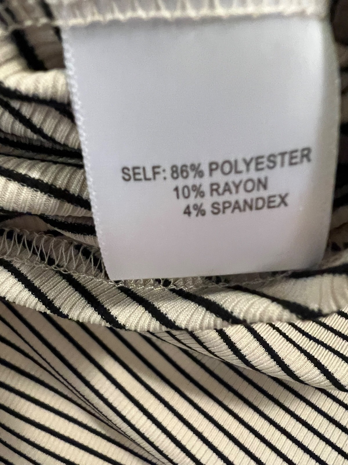 Modern Works Tan and Black Stripe Stretch Ribbed Pullover Top Size 1X NWTS