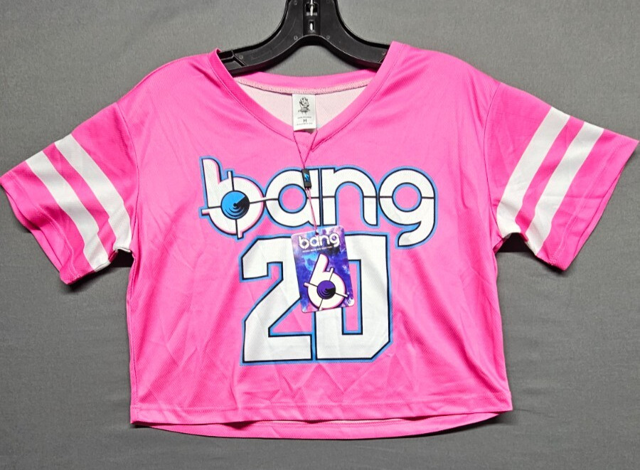 BANG Revolution V-Neck Women’s crop top short sleeve Medium Pink