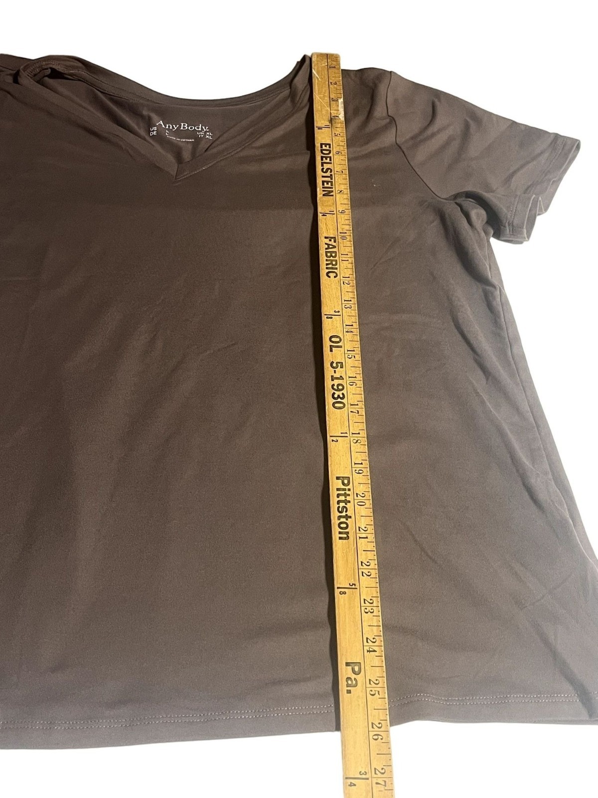 AnyBody Lush Jersey Set of 2 Tees Persimmon/Smoke Large A598320