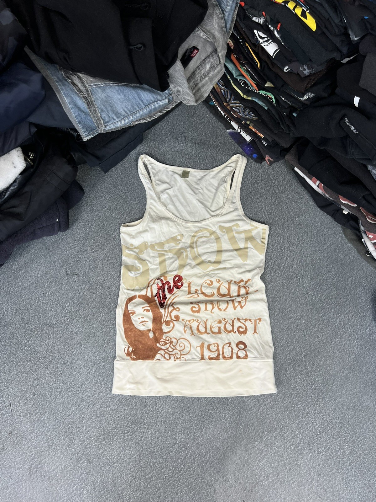 🔥00’S KATE MOSS HYSTERIC GLAMOUR STYLE GOTHIC Y2K GIRL VINTAGE T SHIRT
