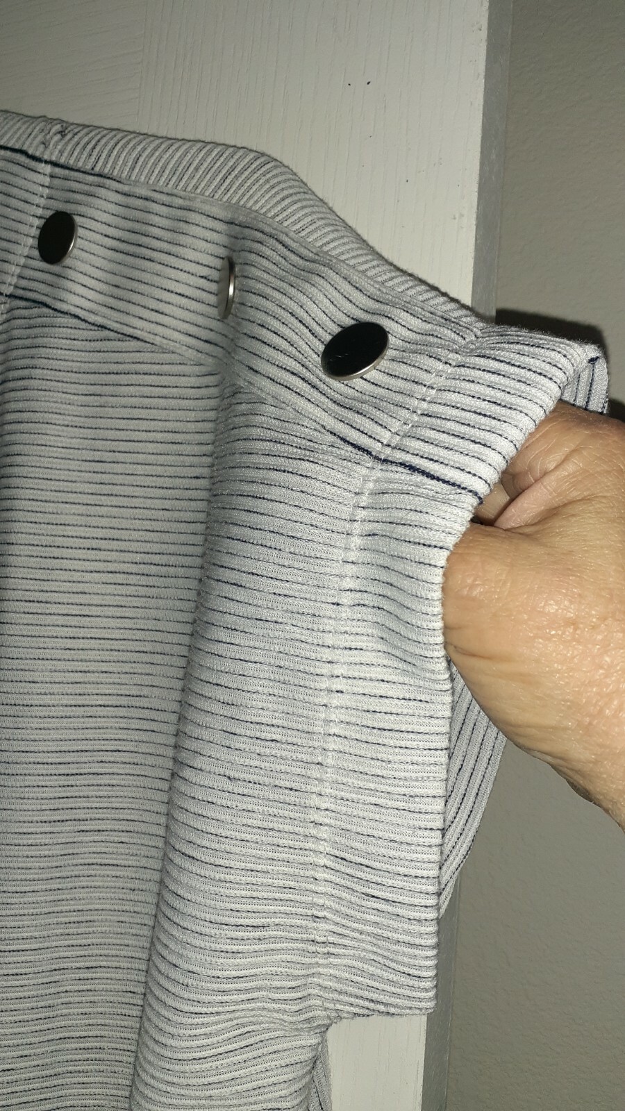 JONES NEW YORK XXL Beige Ivory Navy Stripe Top Short Sleeves Pullover
