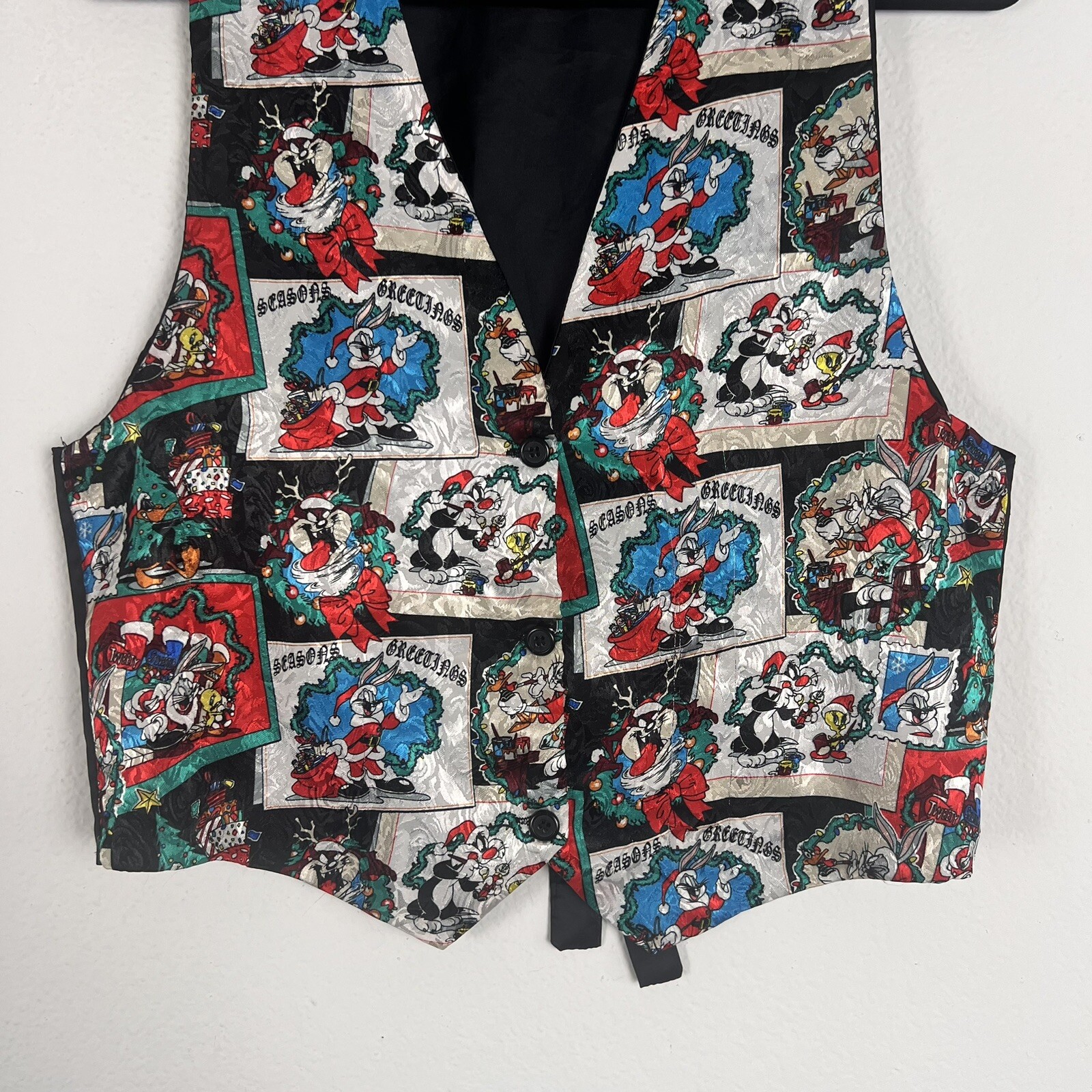 Looney Tunes Vintage 1994 Vest Season’s Greetings Christmas Top Unisex One Size
