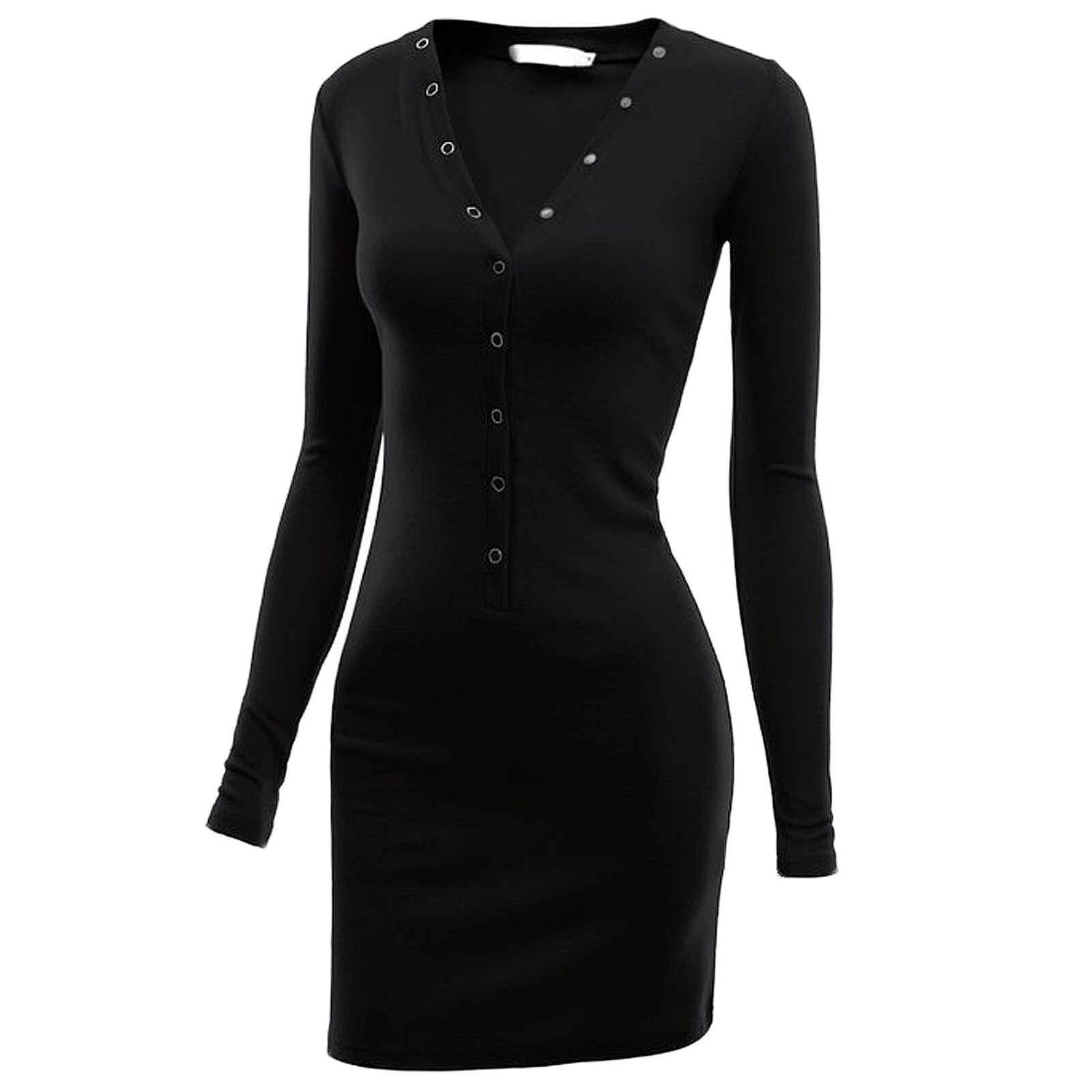 Womens Summer Shirt Long Sleeve Henley Neck Casual Button Placket Tops