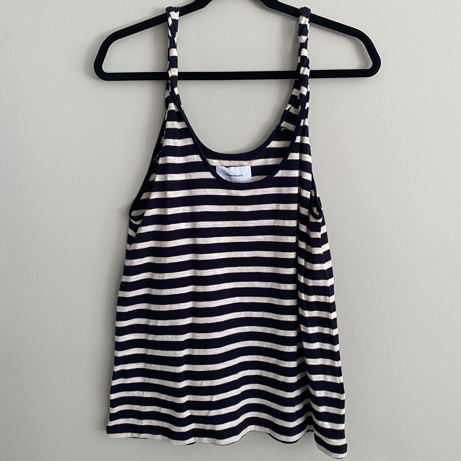 Current Elliott The Twisted Tank striped navy red white sz 2
