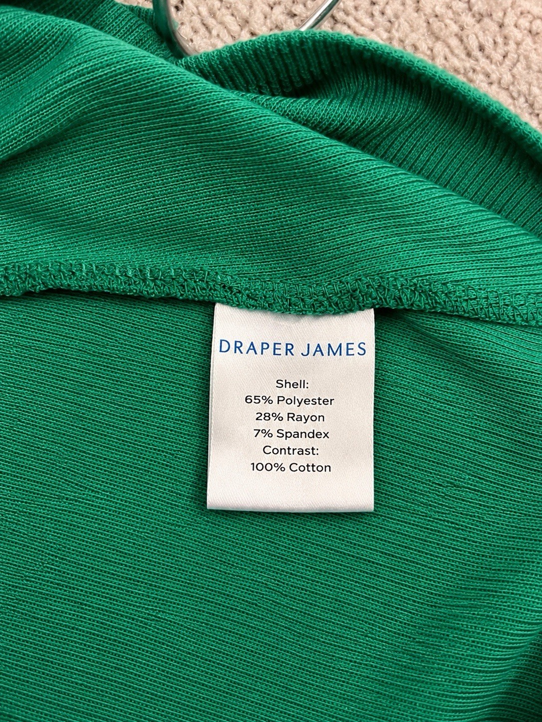 Draper James XL Green Ribbed Flutter Sleeve Top Lace Eyelet Trim Women’s Blouse