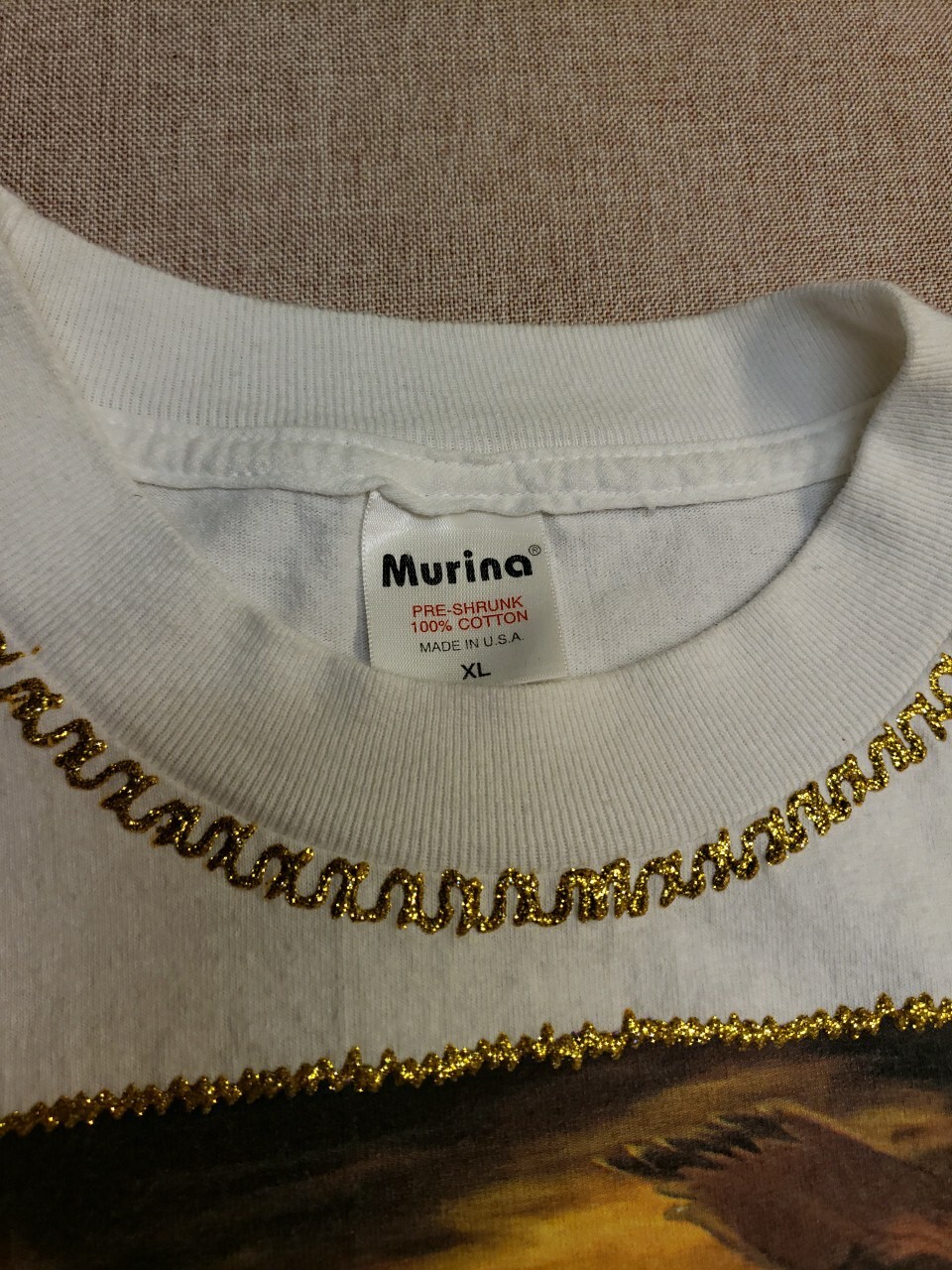 Vintage Murina Lion Pride Womens T-Shirt XL White Graphic Print Made in USA