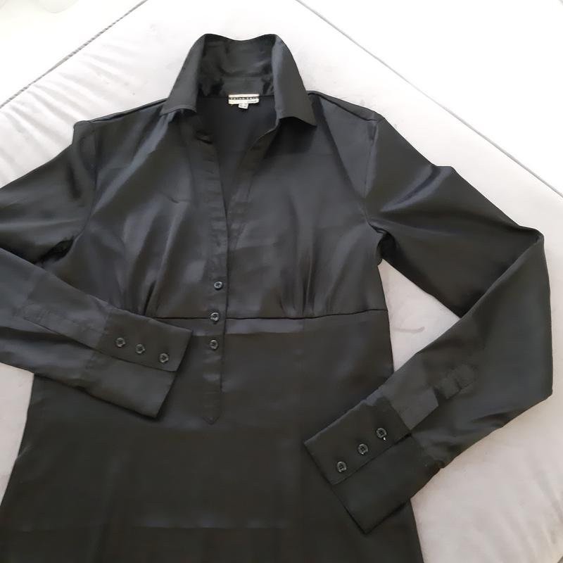 Women Etam shirt black satin 36/S/44