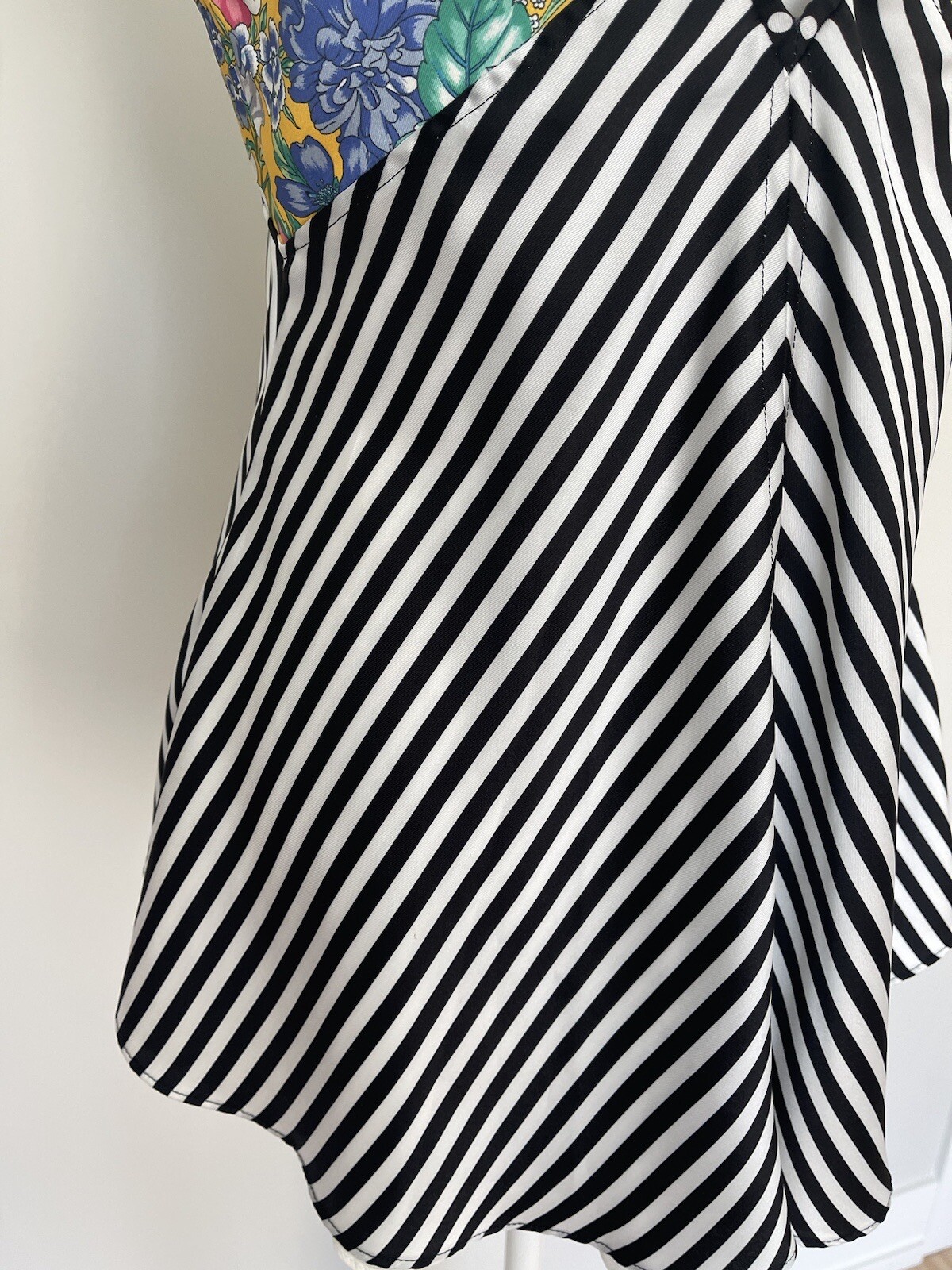 Aquazzura x Racil Designer Striped V-Neck Tie-Shoulder Tank Sz 38 Or 6 MSRP $500