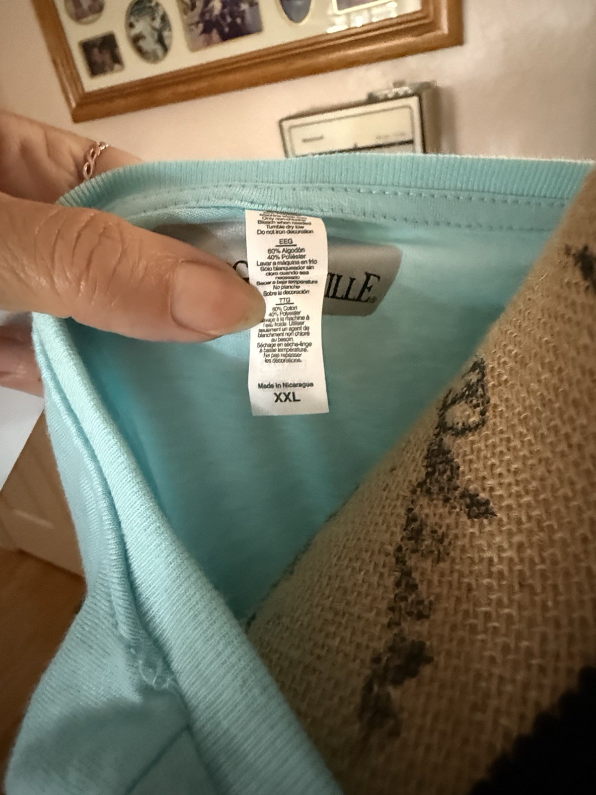 Margaritaville Womens Shirt TOP Aqua Marine Blue Size XXL MERMAID AT NIGHT