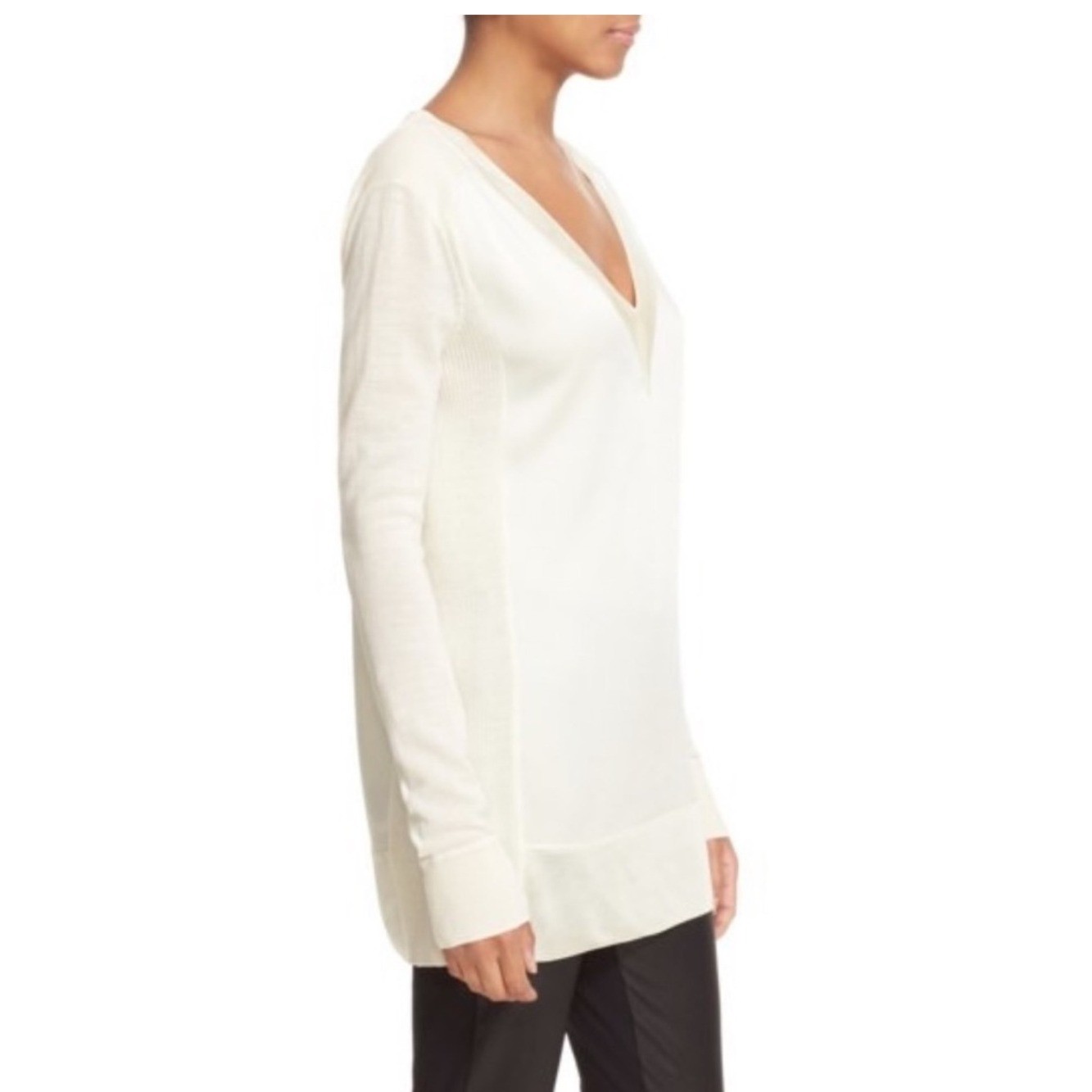 Rag & Bone Vivienne Satin V-neck Tunic