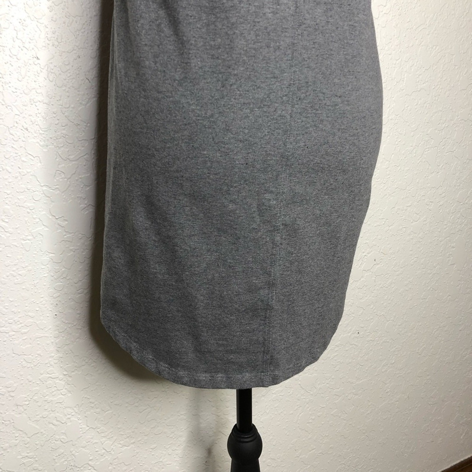Eileen Fisher gray sleeveless organic cotton knit tunic top size PP or Petite XS