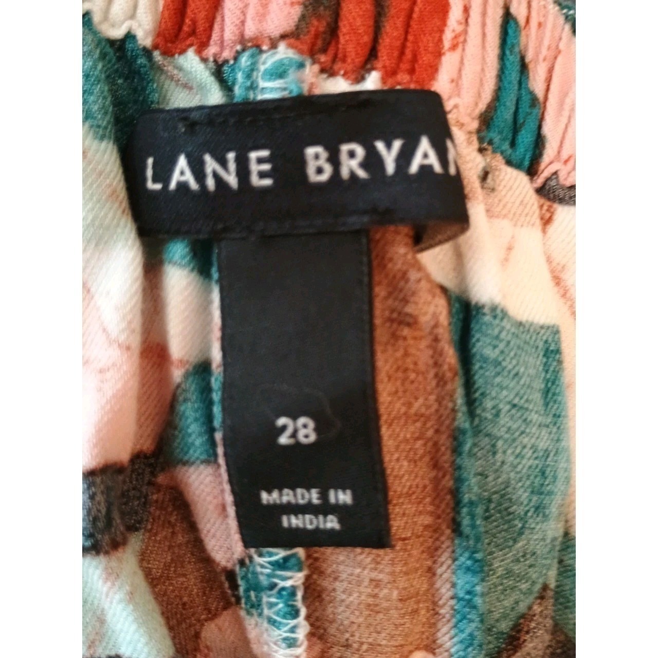 Lane Bryant Geo Print Peplum Cross Strap Back Tank Faux Button Front Plus Siz 28