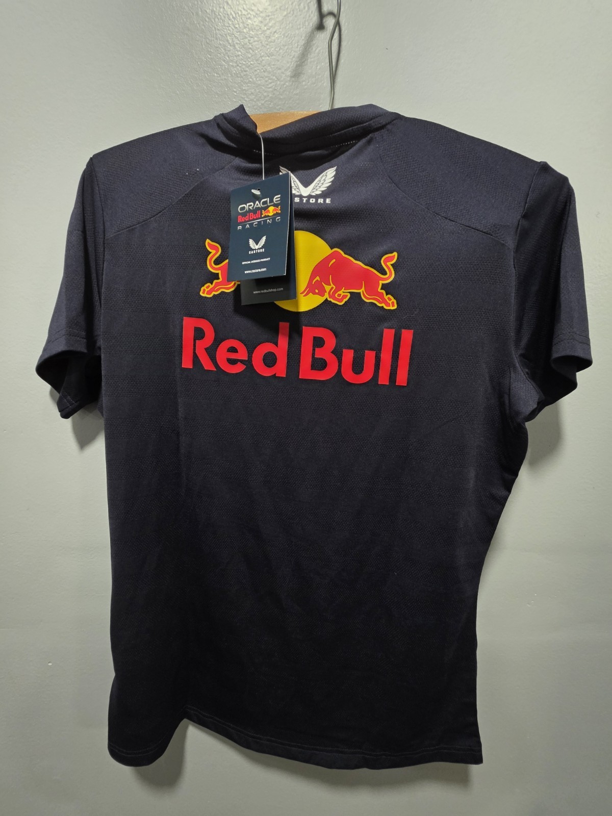 Castore Oracle Red Bull Racing Driver T-Shirt MV Womens Size 4 Navy Blue Jersey