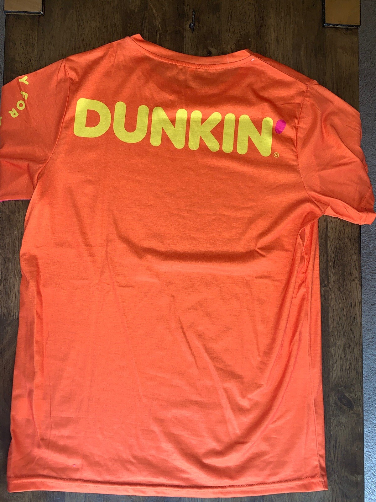Dunkin Donuts Sparkd Energy for the Fun of It Orange Yellow Sz M Shirt