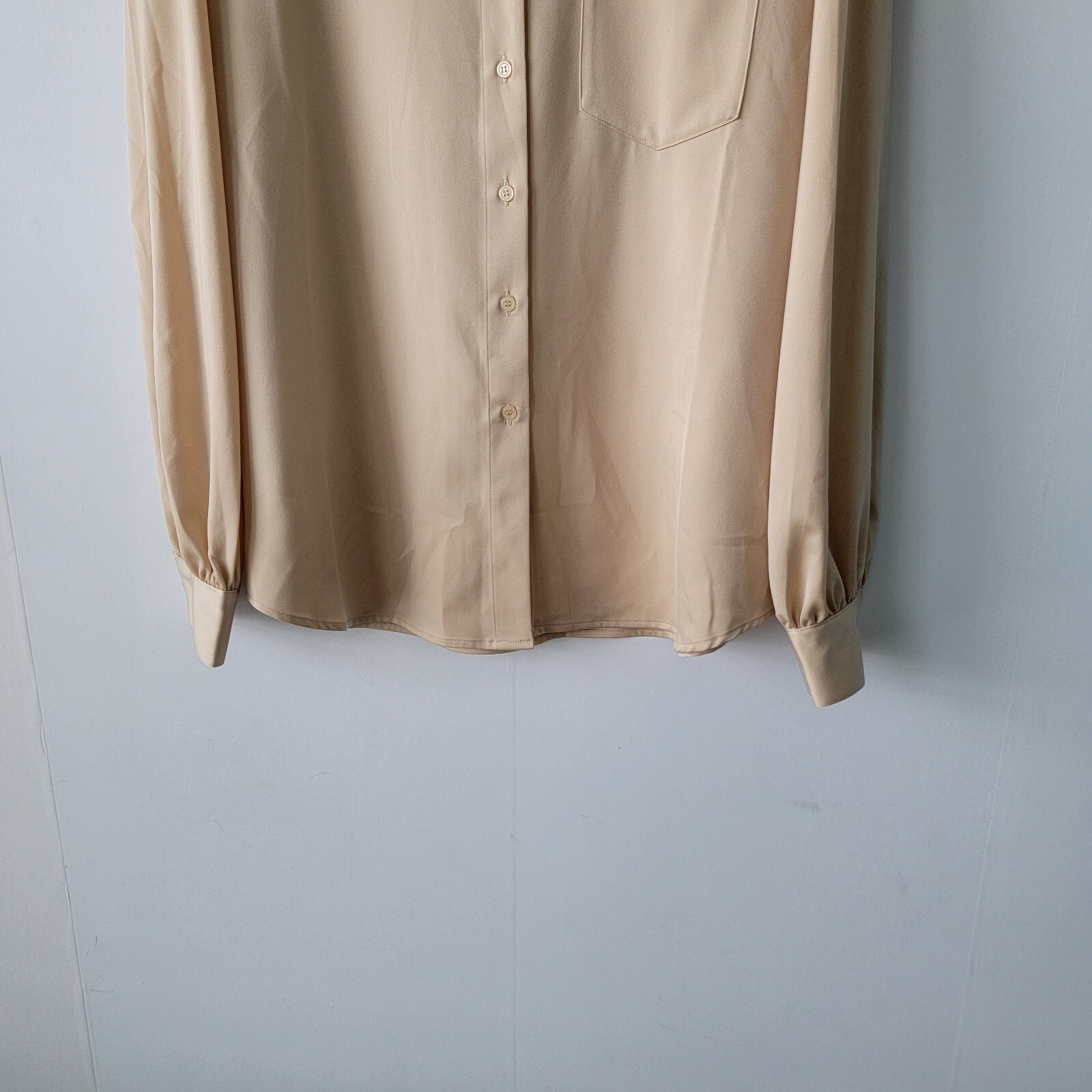 The Drop womens shirt size S Silky long sleeve button down