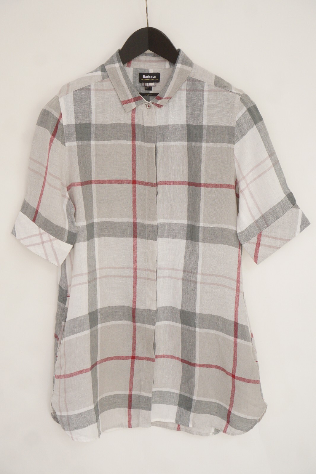 Women Barbour Short Sleeve Shirt Tunic Fit Size S EU38 US8 SP42 FR40 UK12 XMD923