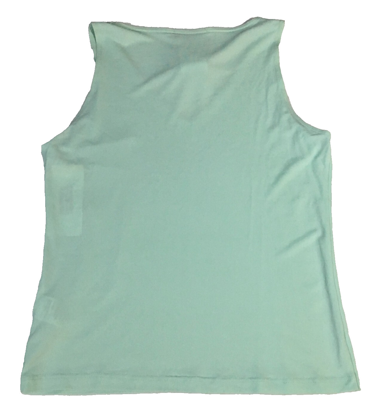 Rene Lezard Womens Top Sz M Sea Glass Green Stretch V-Neck NWT $225